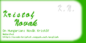 kristof novak business card
